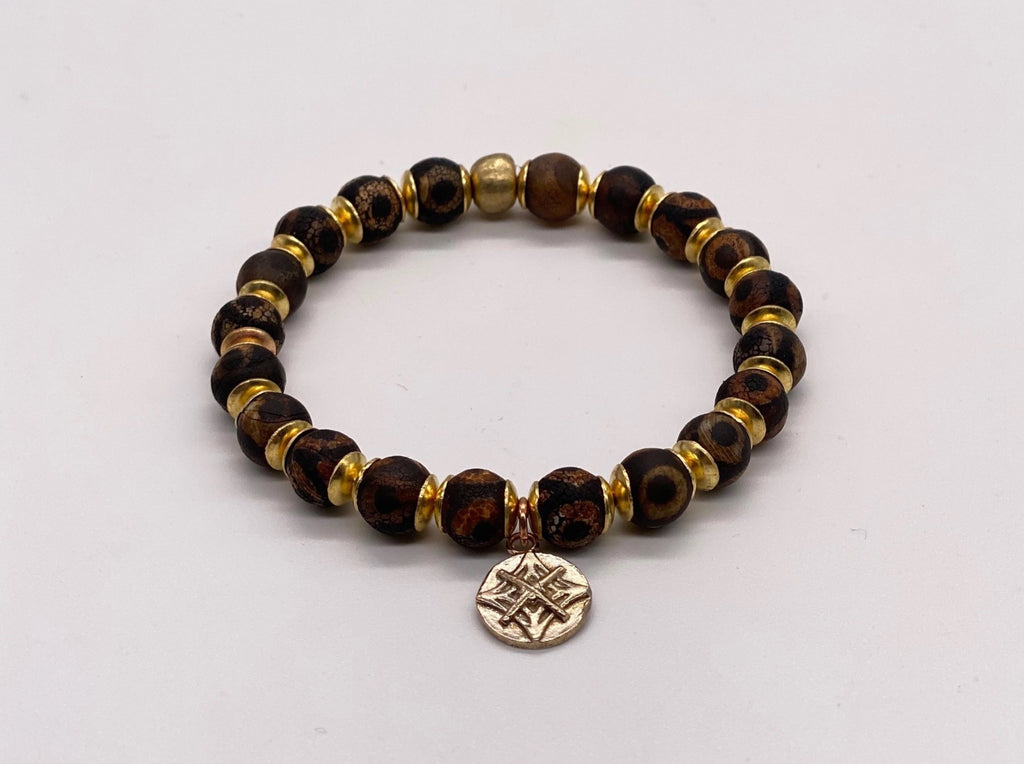Tibetan Cracked Agate Bracelet