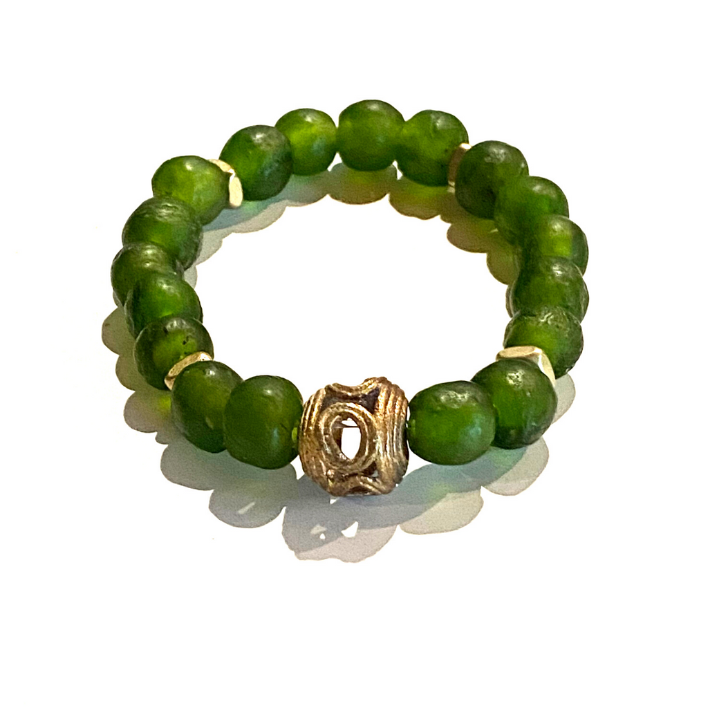 Recycled Glass Bracelets Green